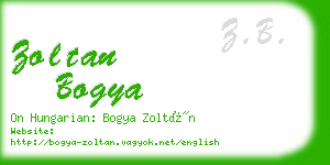 zoltan bogya business card